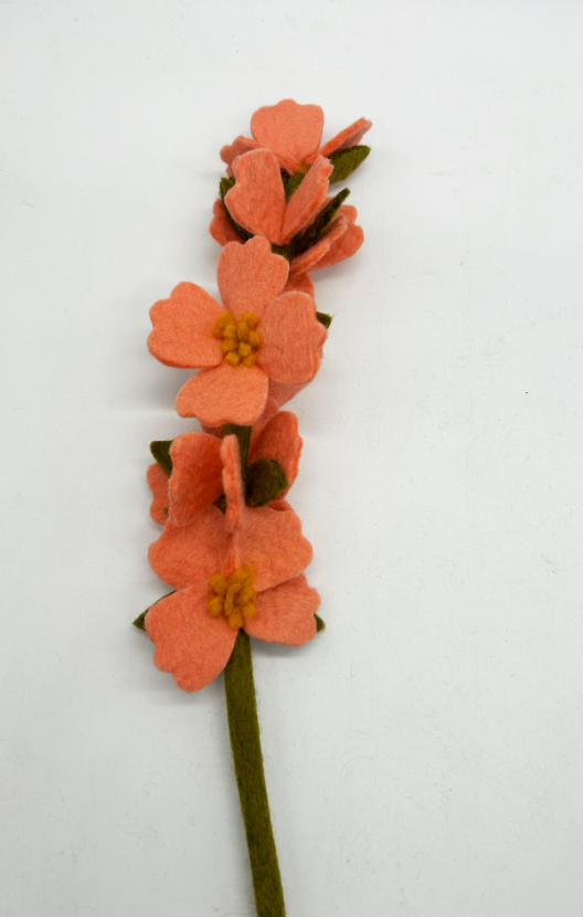 Elegant Cherry Blossom Felt Flower Branch